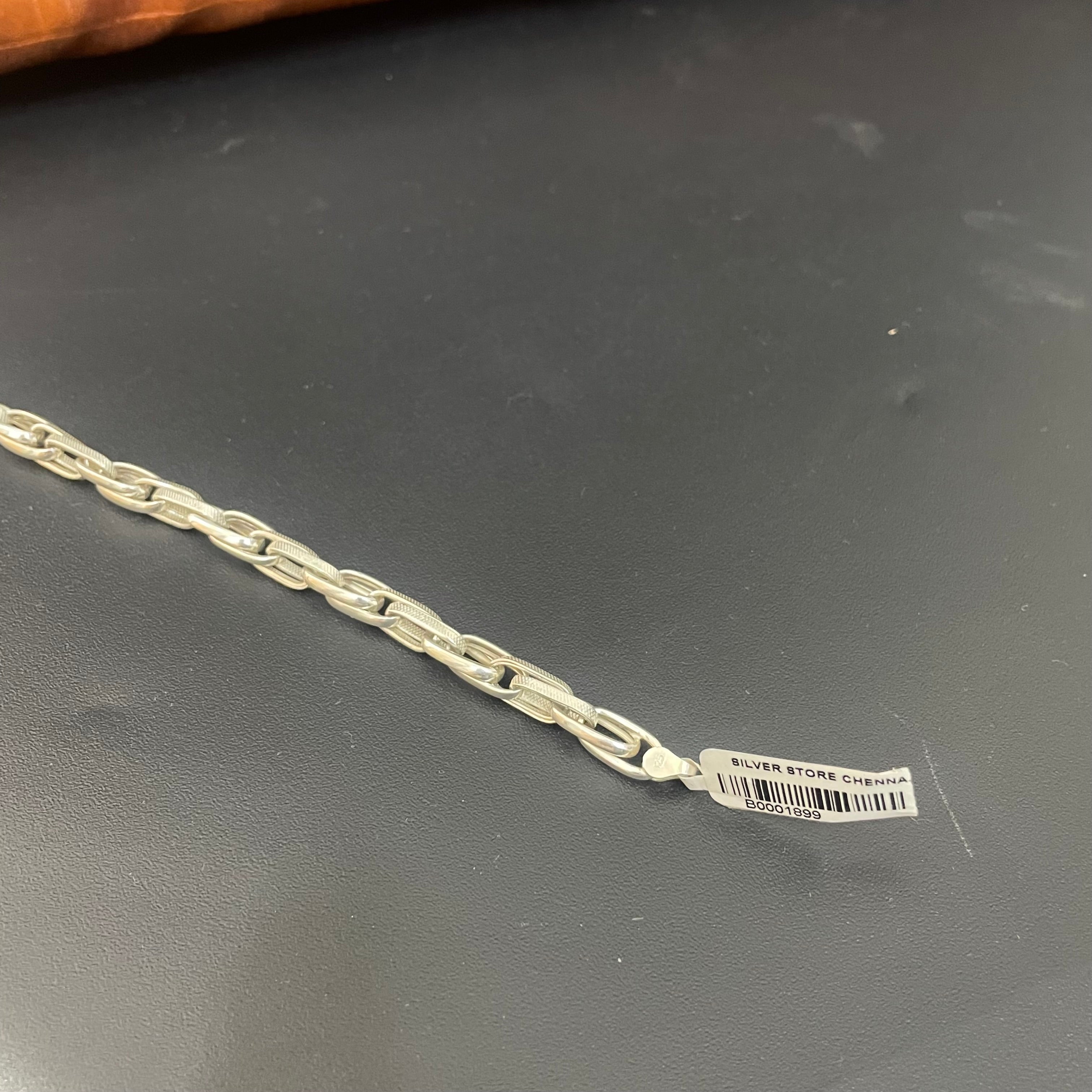 Mens  Silver Bracelet Twisted
