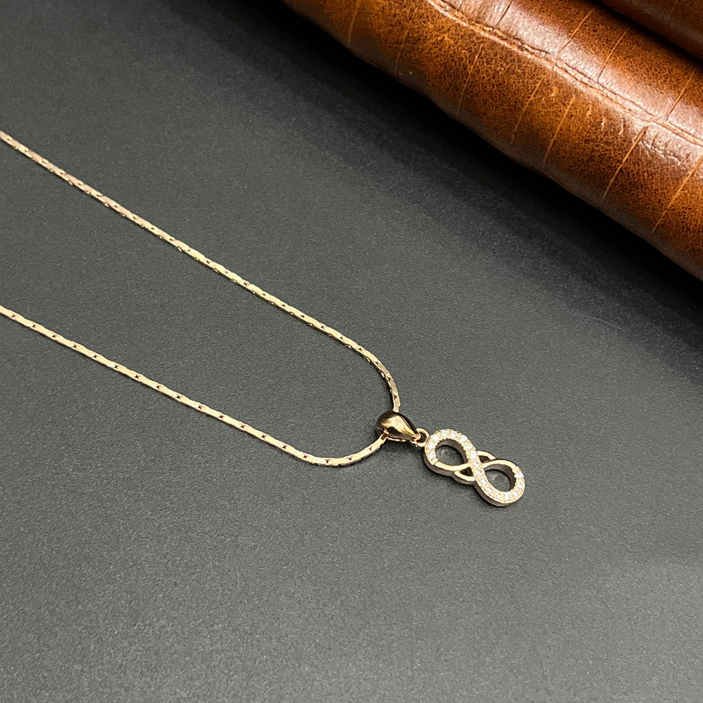 Silver Ladies Pendant Infinity Loop Edition Rose Gold 925