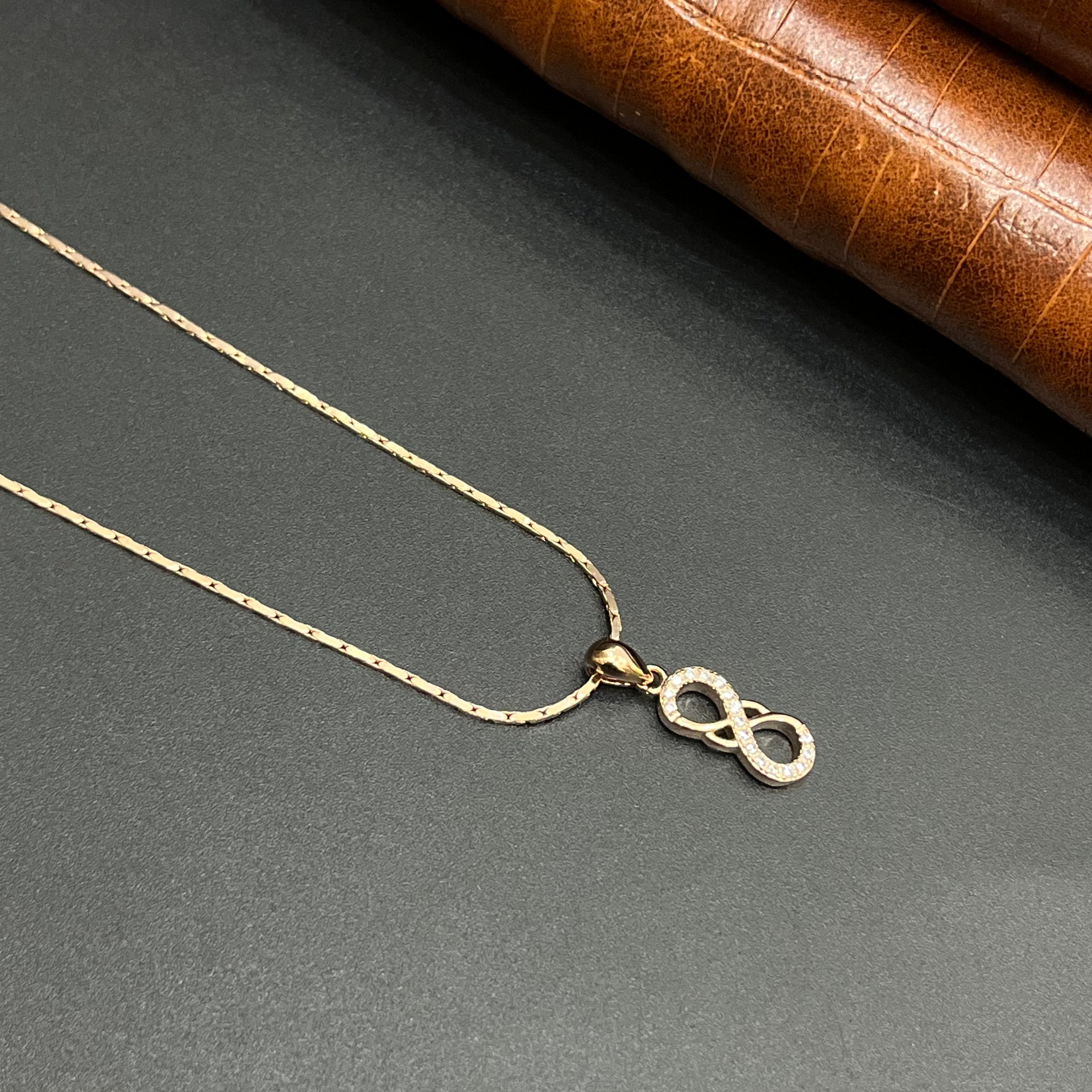 Silver Ladies Pendant Infinity Loop Edition Rose Gold 925