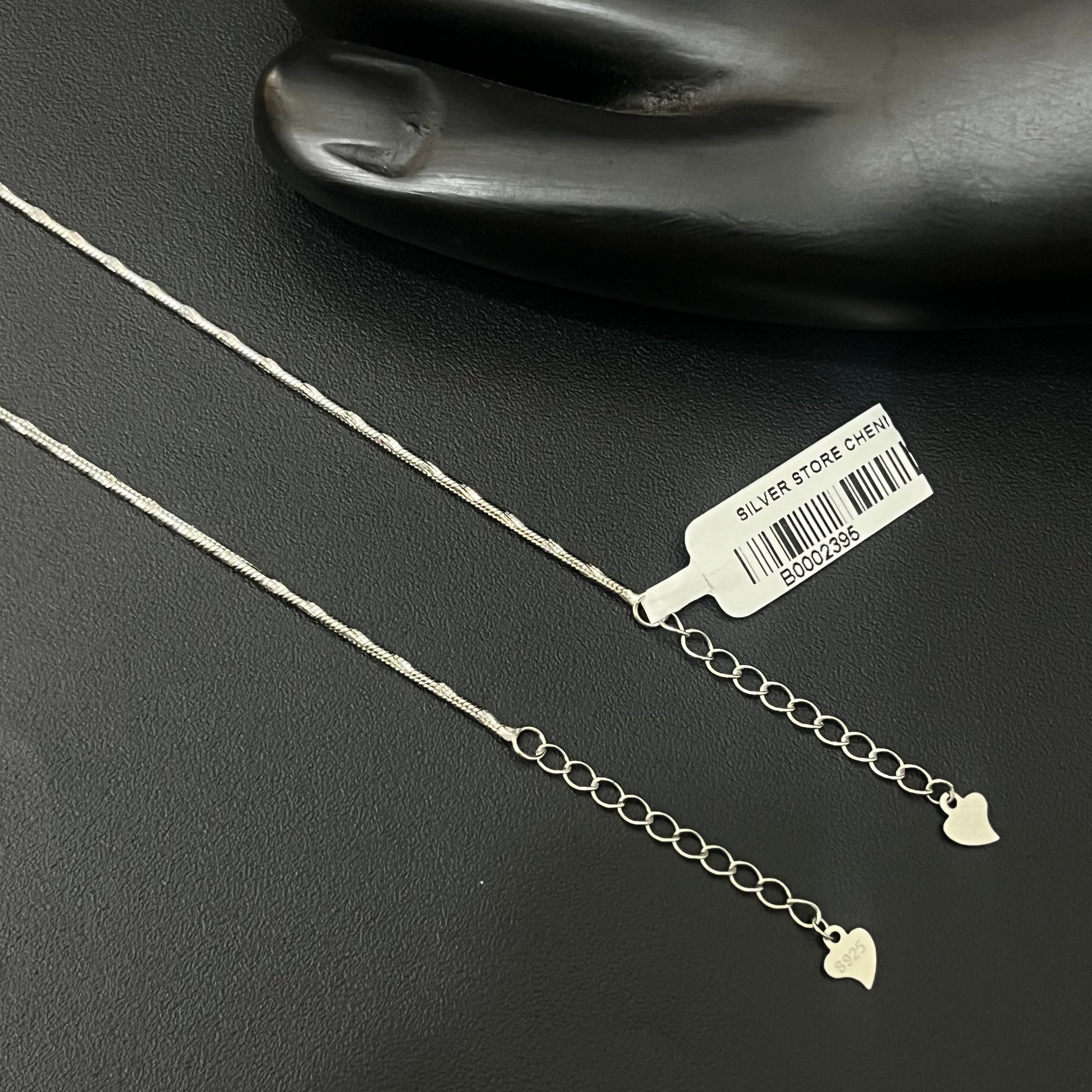 Silver Ladies Anklet Sprial Cut 925