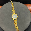 Silver  Ladies Watch Antique Peacock & Mango Gold Finish  925