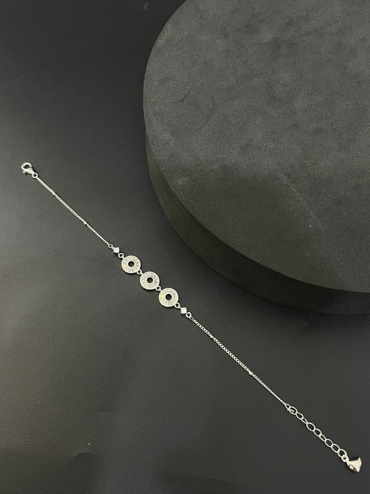 Silver Ladies Bracelet 3circles