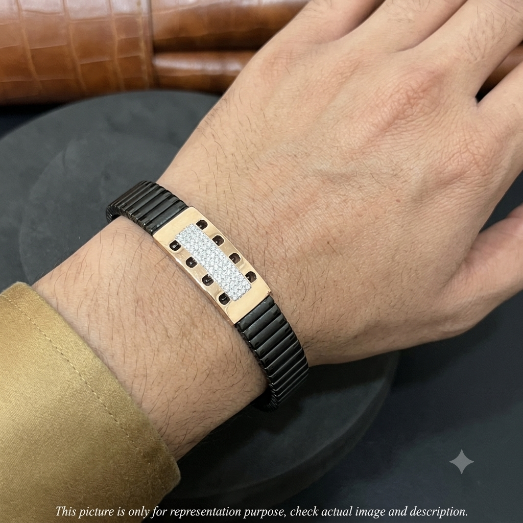 Silver Mens Flexible Bracelet FB11 925