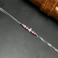 Silver Ladies Bracelet Flower Bloossom Two Link 925