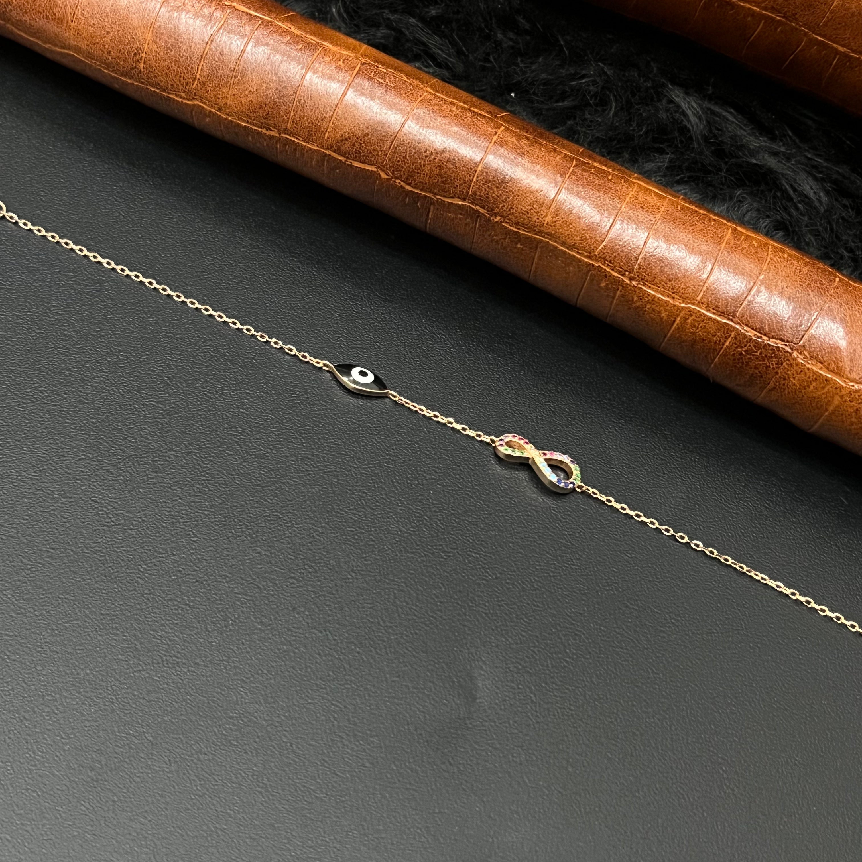 Silver Ladies Bracelet Evil Eye & Infinity