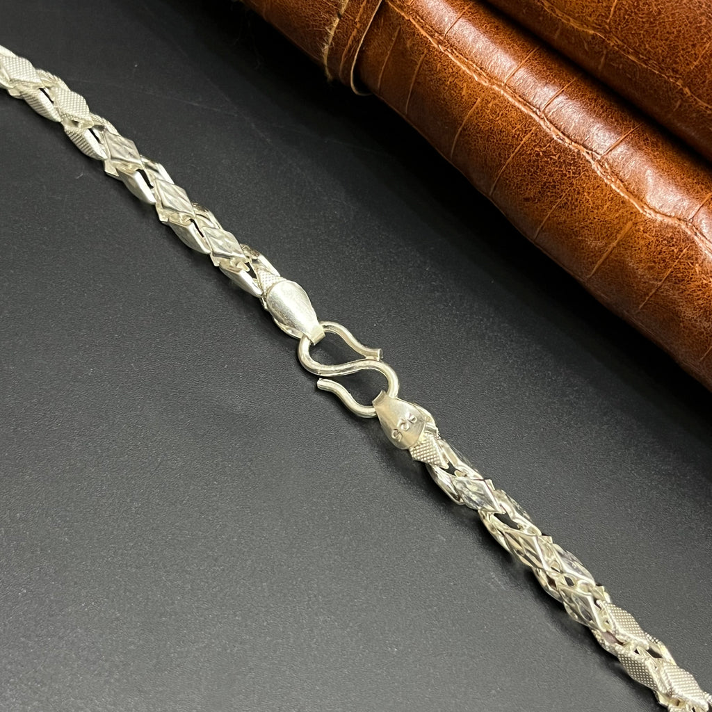 Silver Mens Chain Premium Kathli Cut MatDisc Editon M01 925