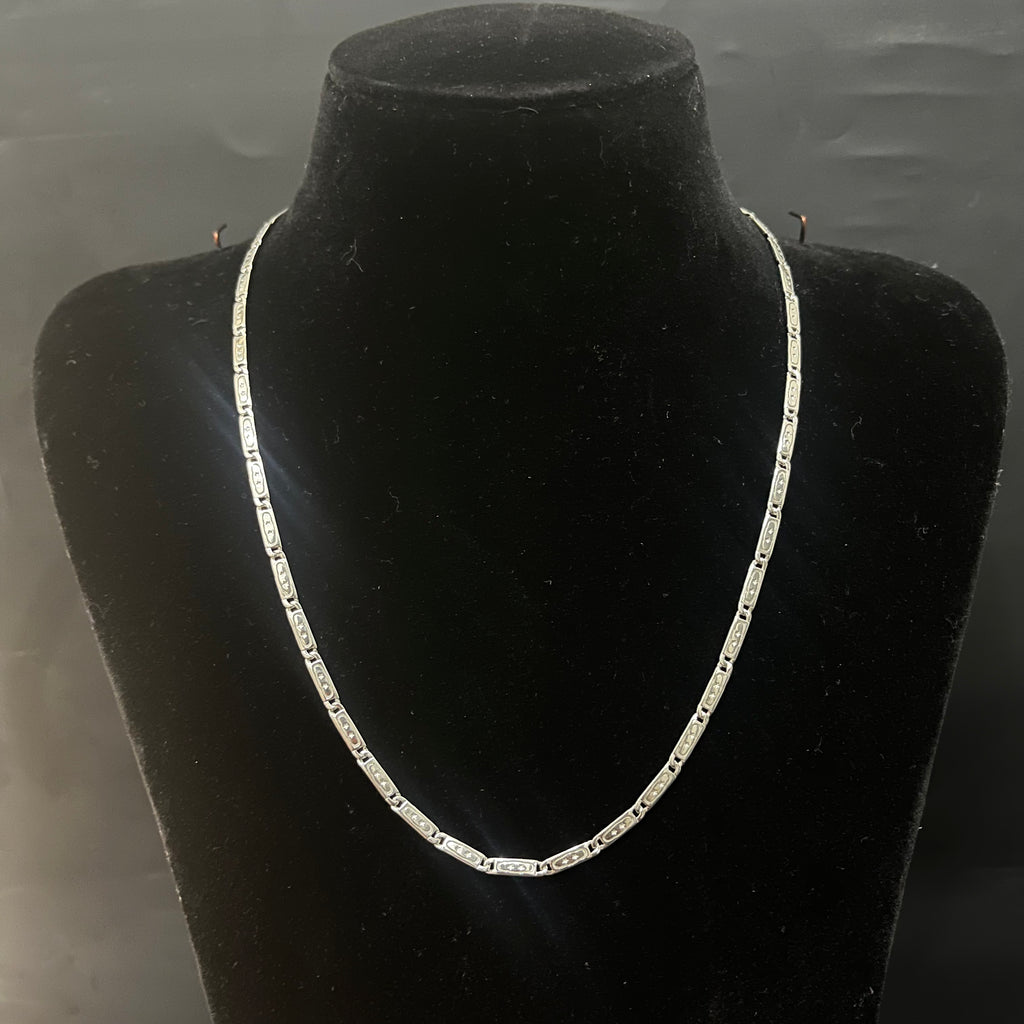 Silver Mens Chain Flat Italian Star