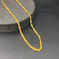 Silver Mens Chain Indo Italian Premium Edition Gold Finish 925