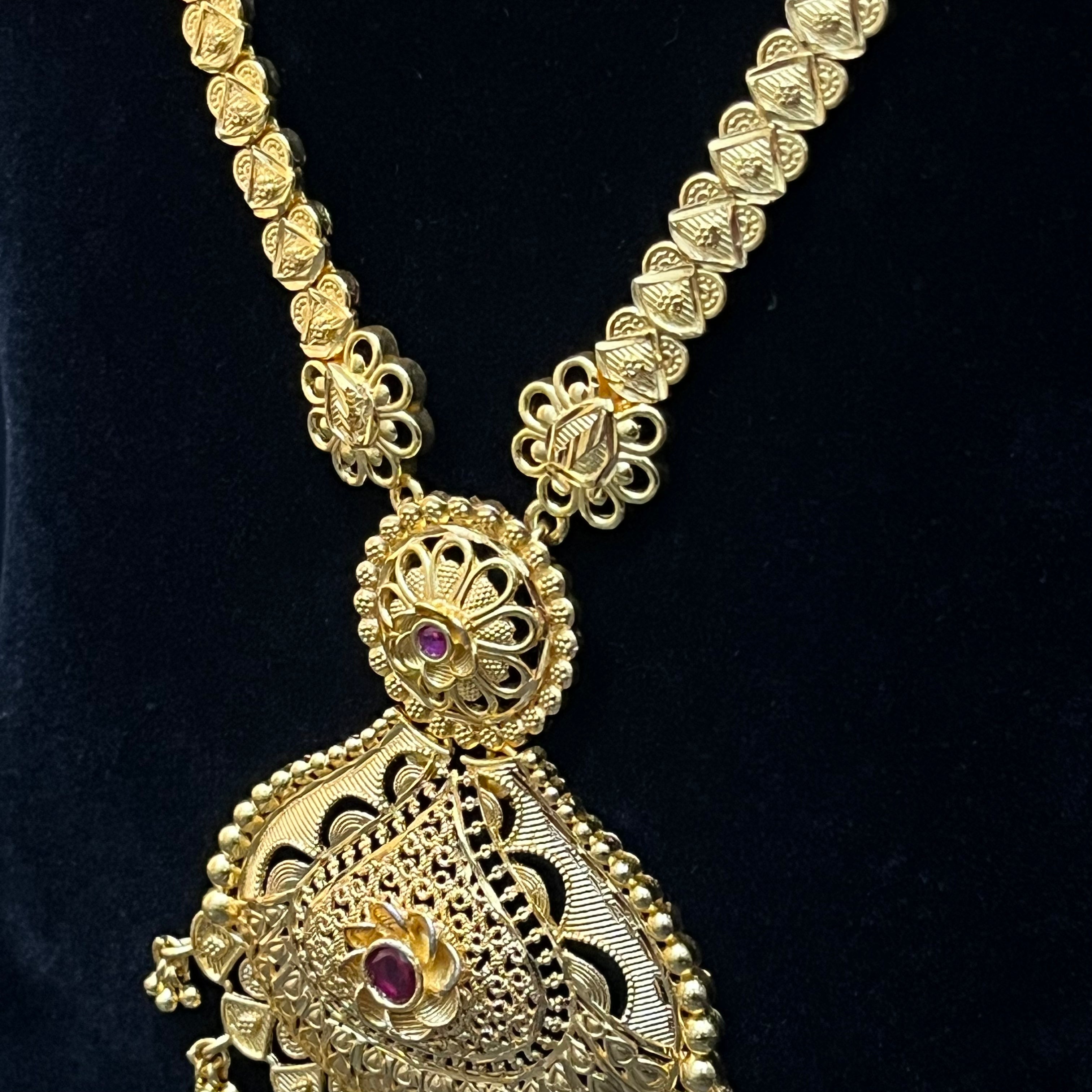 Silver Gold Finished Haram Set Imported 925