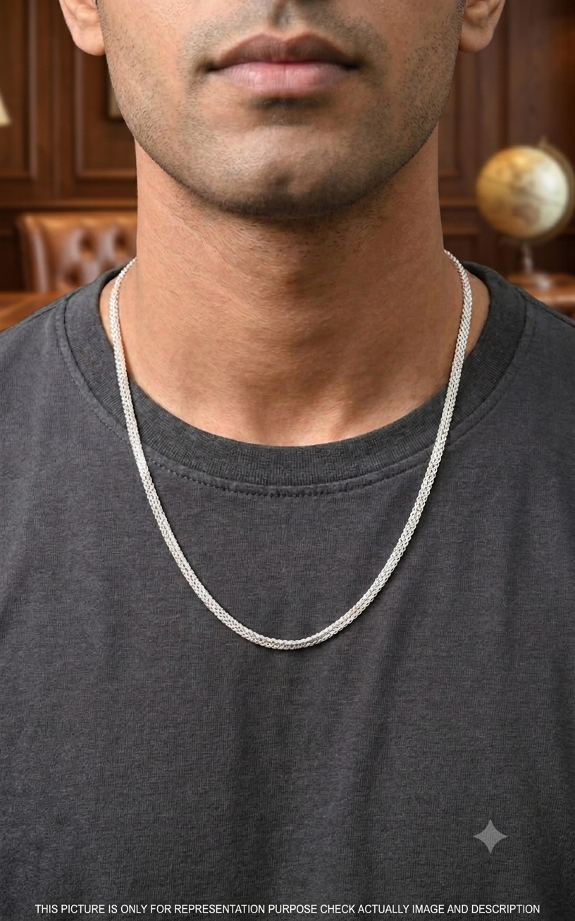 Silver Mens Chain Flat 24inches 925