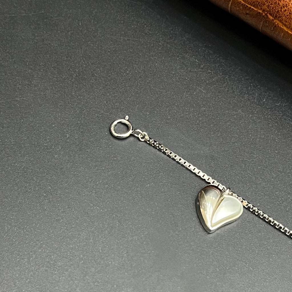 Silver Ladies Bracelet 3D Heart Charms 925