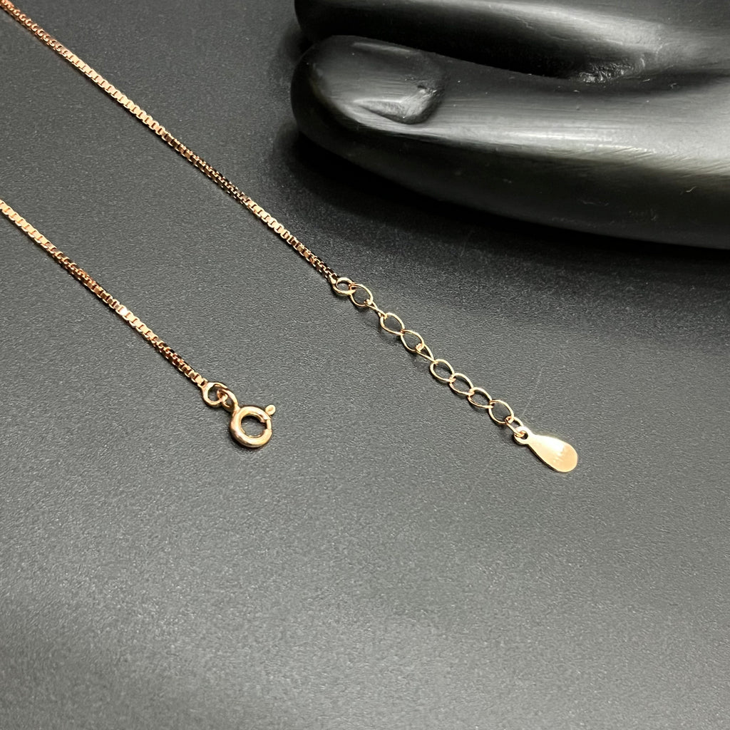 Silver Ladies Anklet Petal Leaf Crystal Rose Gold 925