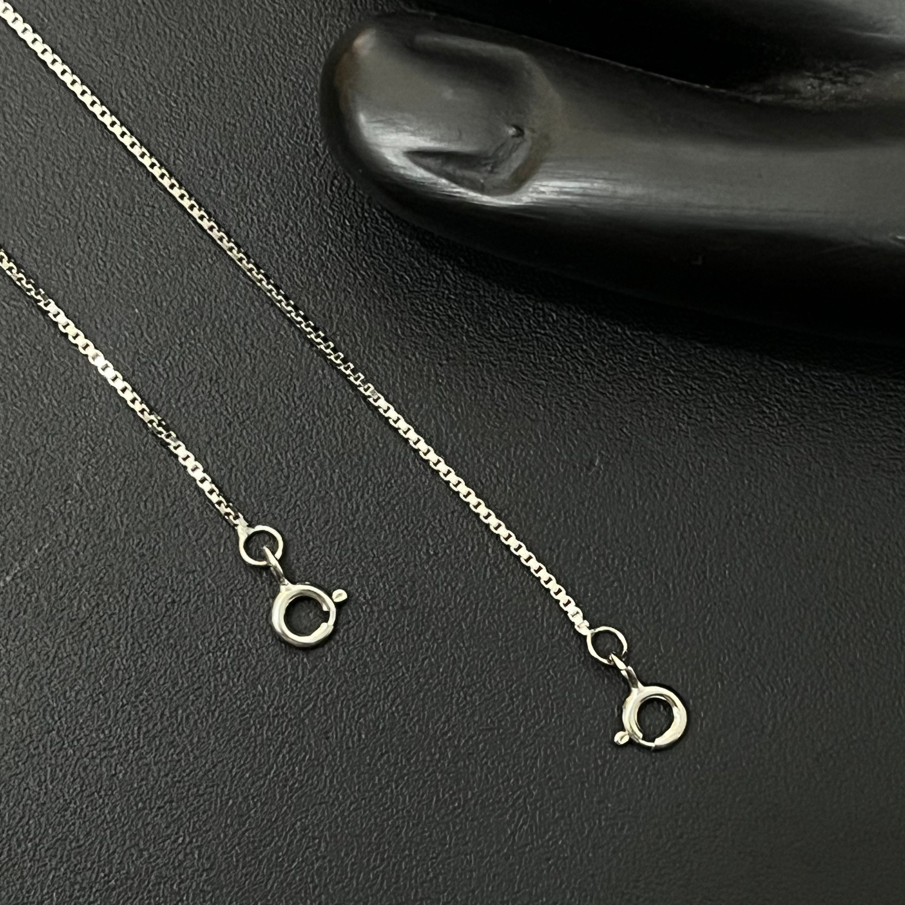 Silver Ladies Anklet Box Chain 925