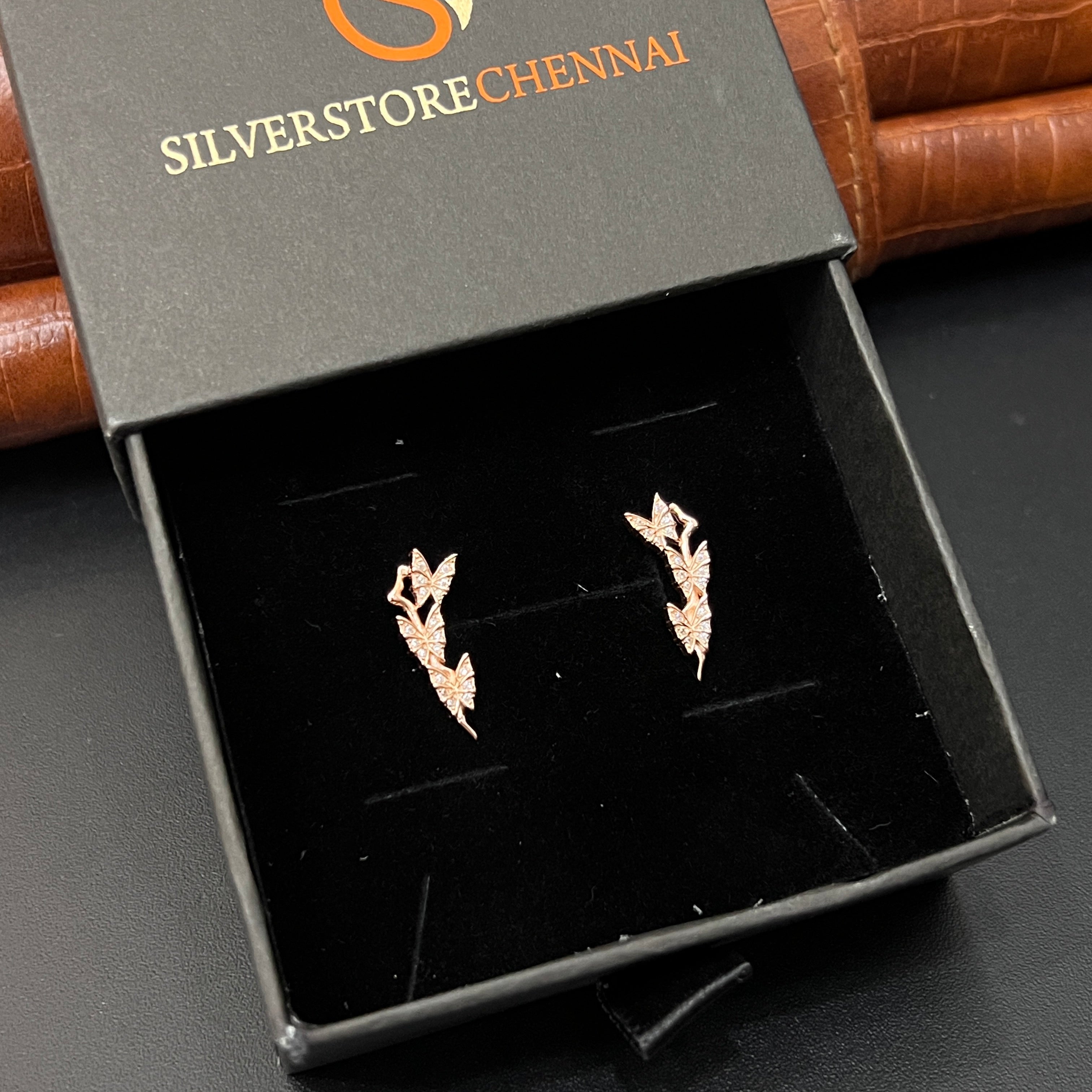 Pure Silver Bluetooth Earcuffs 3 Butterfly RG