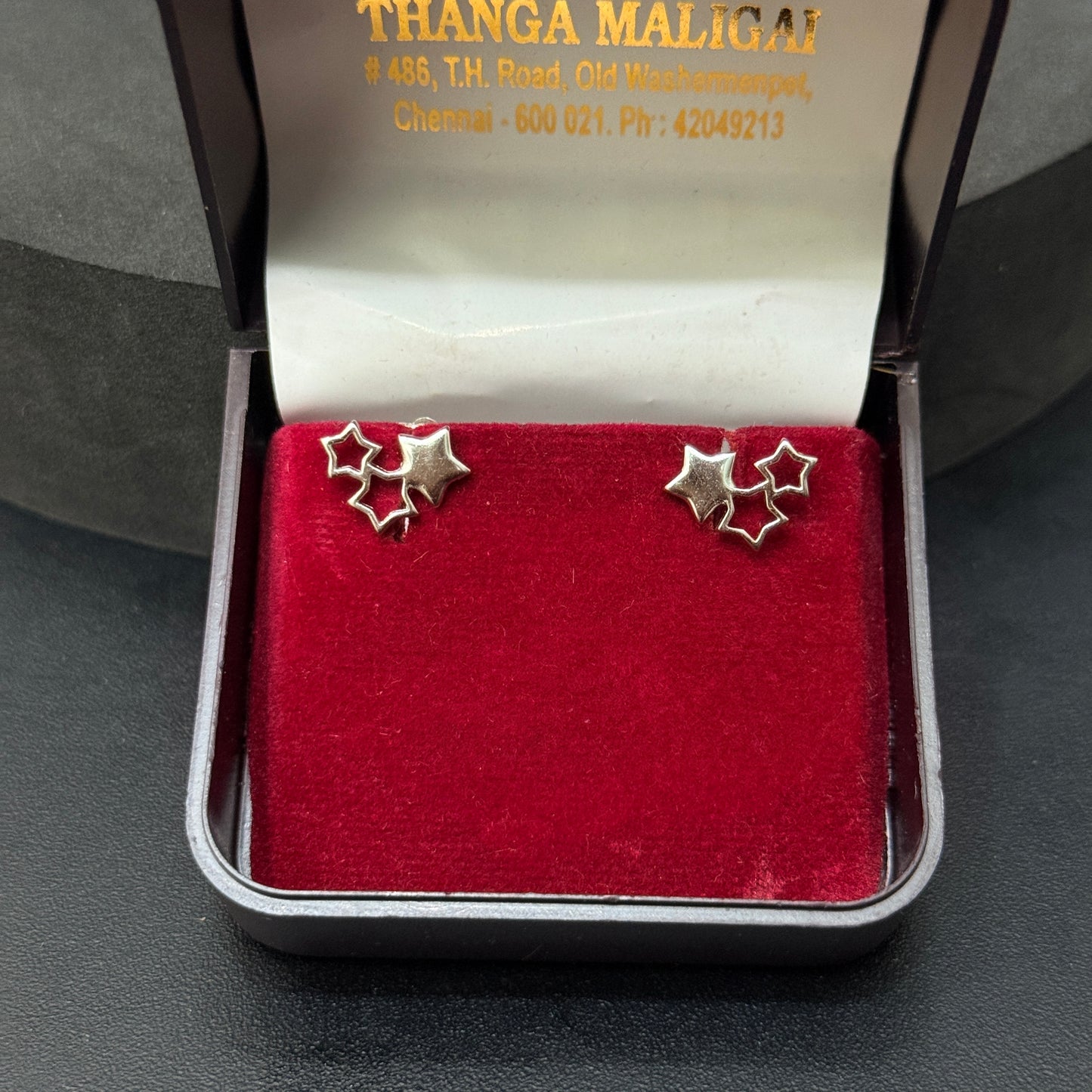 Silver Ladies Studs_3 Star