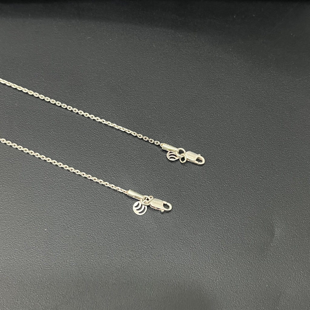 Silver Ladies Anklet Slim Links