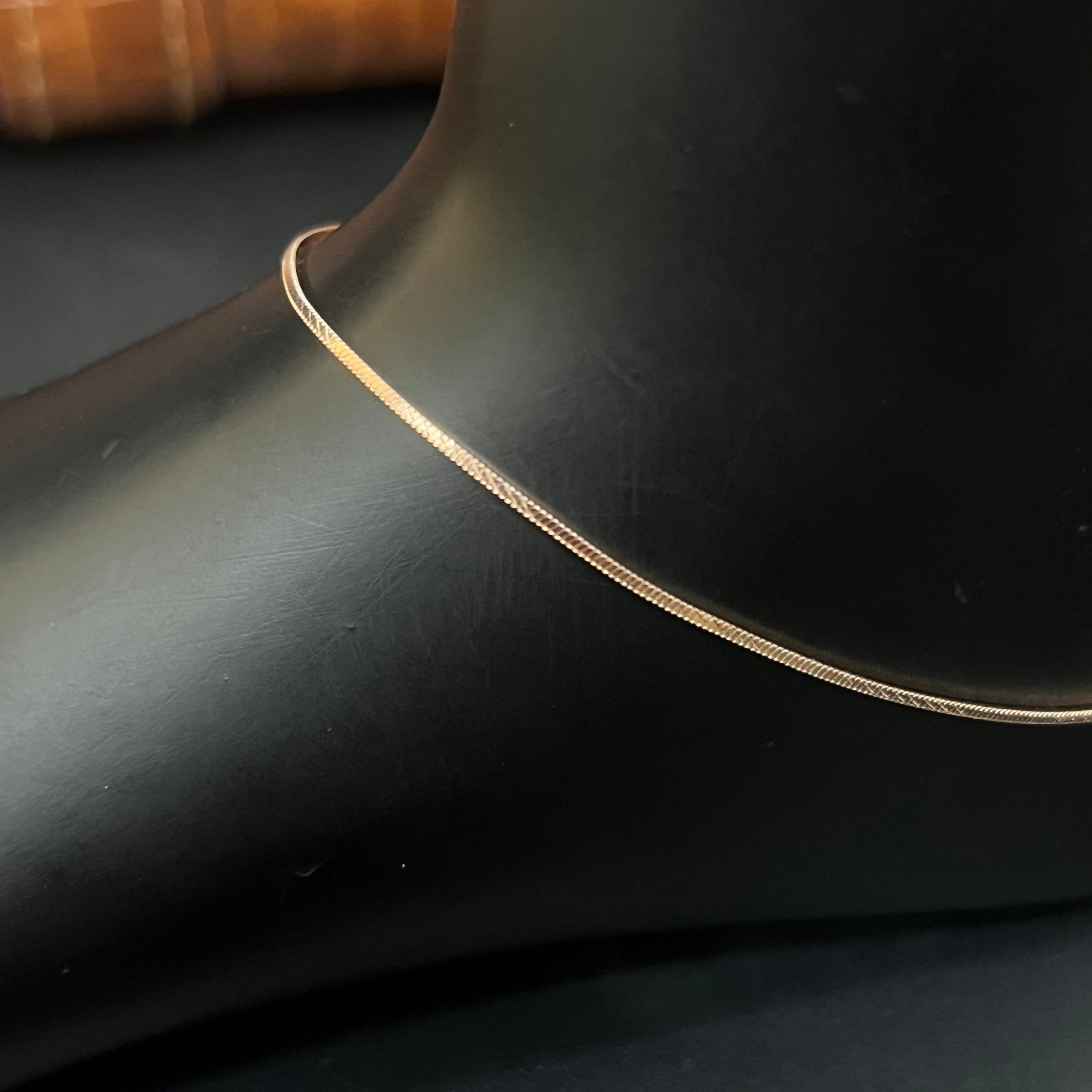 Silver Ladies Anklet Flat Box Rosegold 925