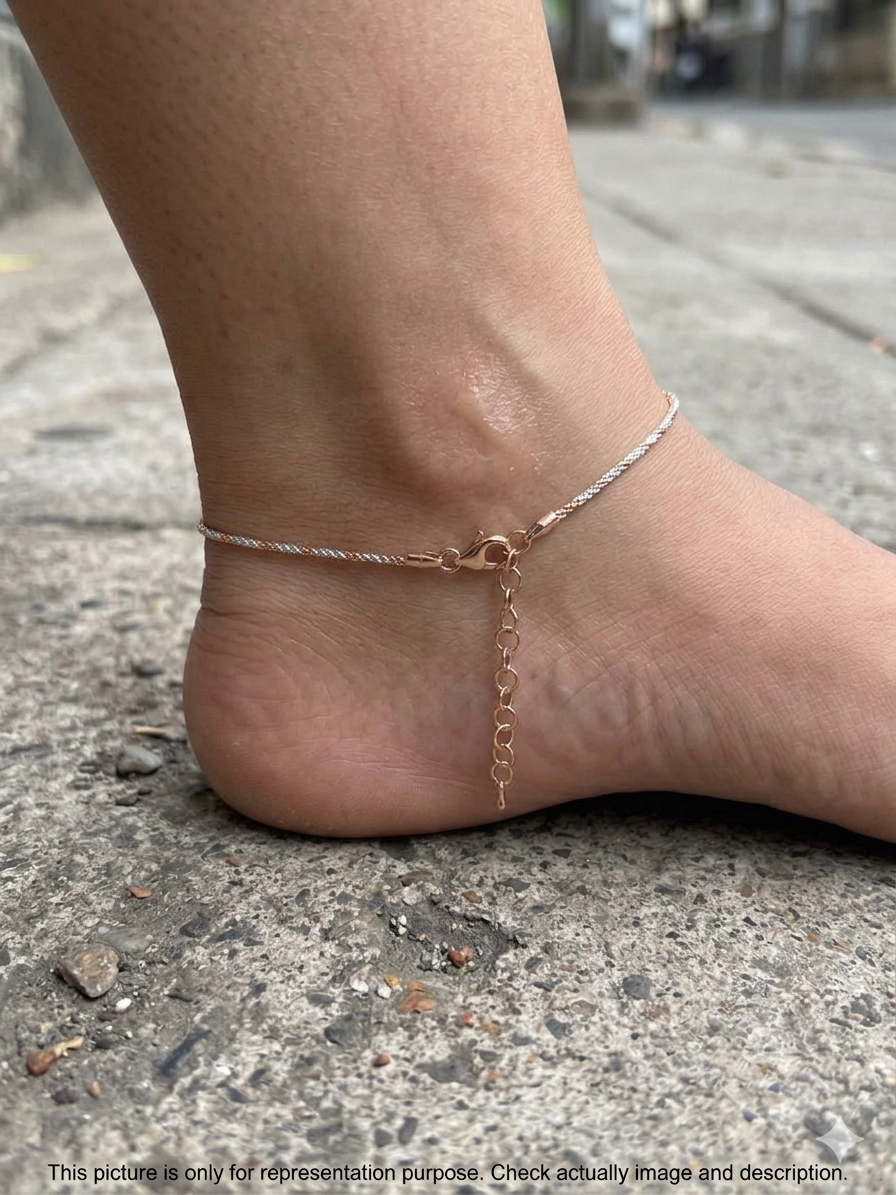 Ladies Rose Gold Anklet