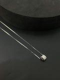 Ladies Silver Chain Rosegold Circle