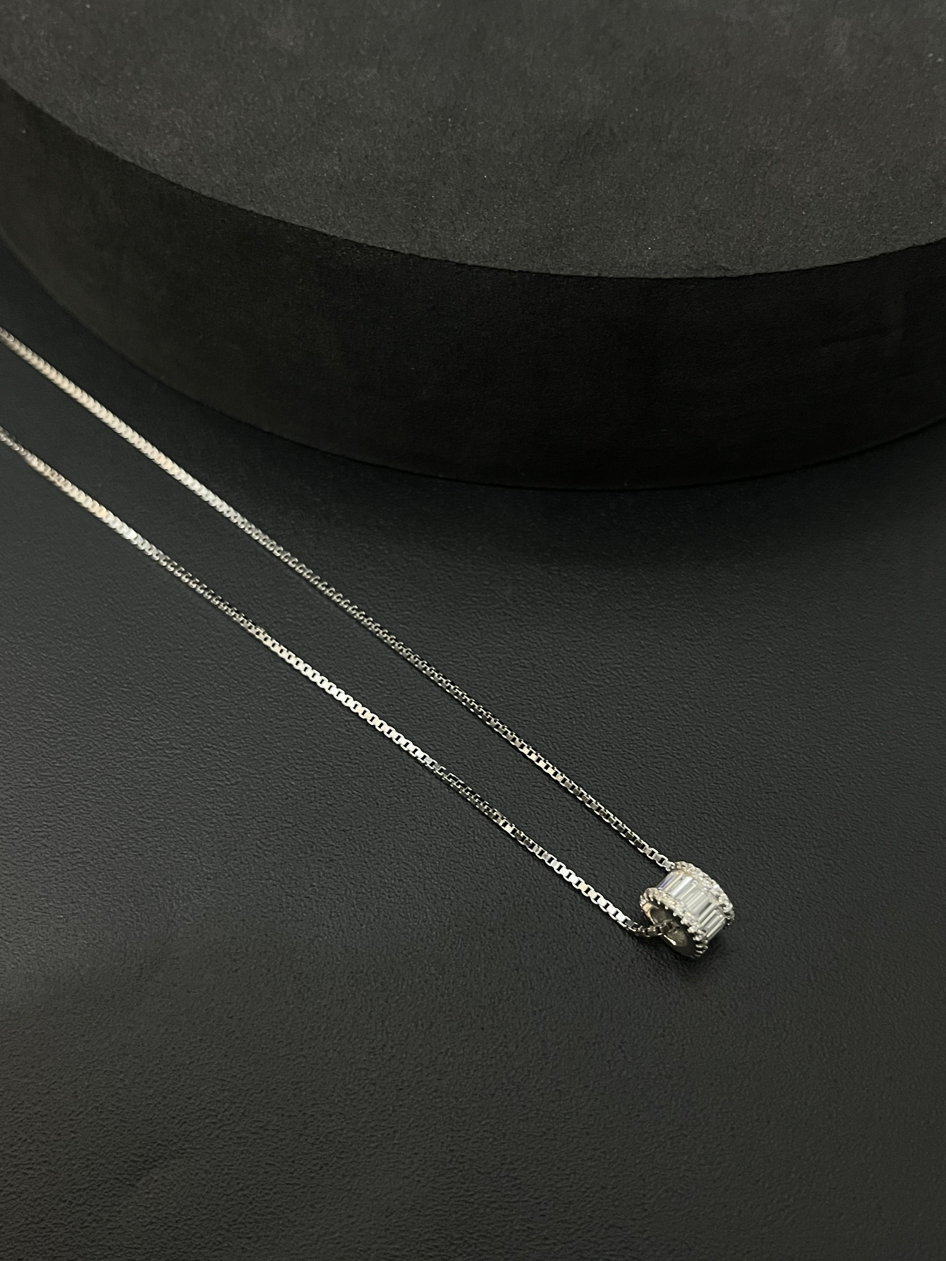 Ladies Silver Chain Rosegold Circle