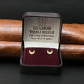 Gold Second stud Moon Stones 18K