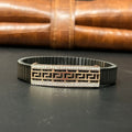 Silver Mens Flexible Bracelet FB4 Maze Rosegold 925