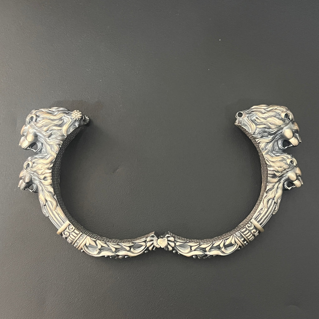 Silver Lion Kada (Four Faces) Antique