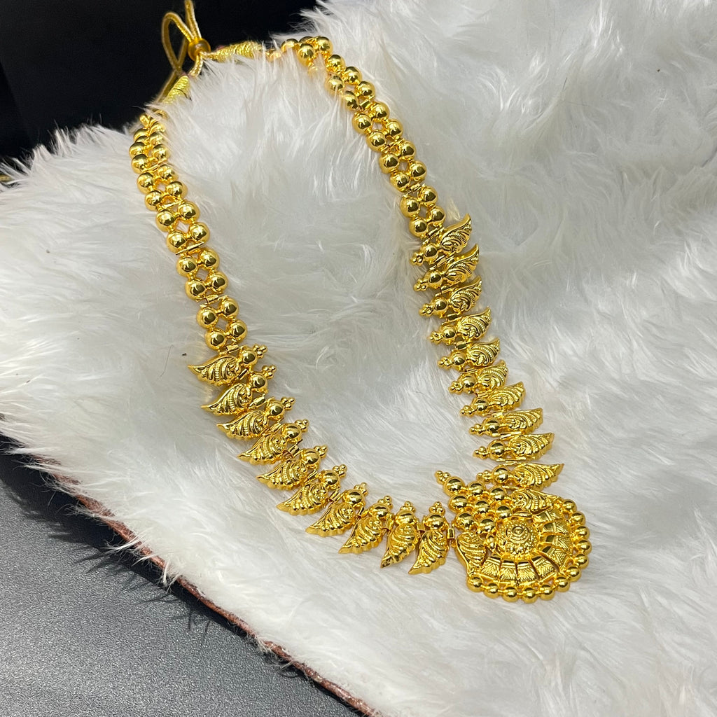 Silver Kerala Manga Necklace Gold Finished 925 KMH2