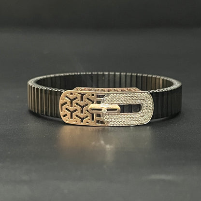 Silver Mens Flexible Band Hexo RG