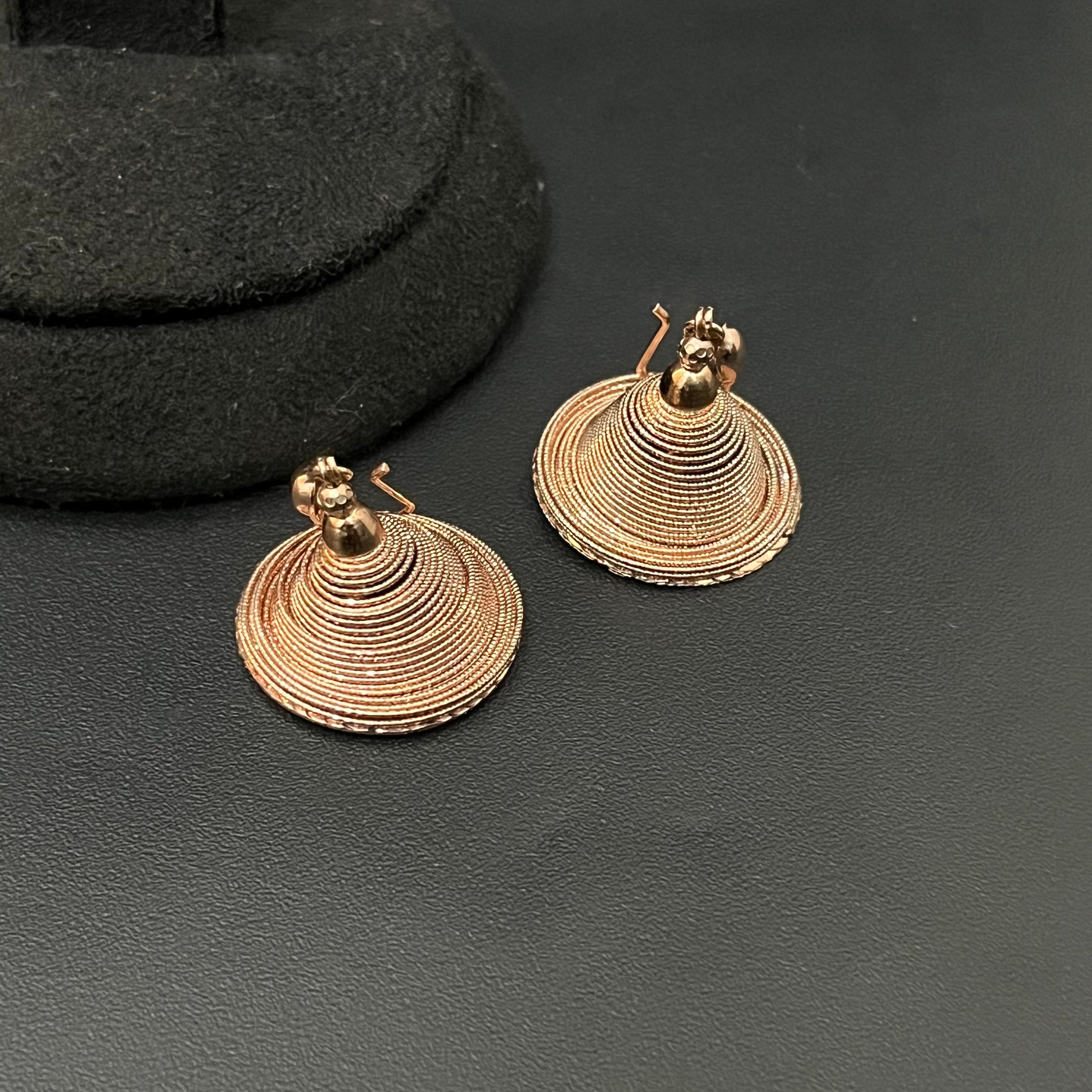 Silver Stud Spiral Jimiki Rose Gold 925 1
