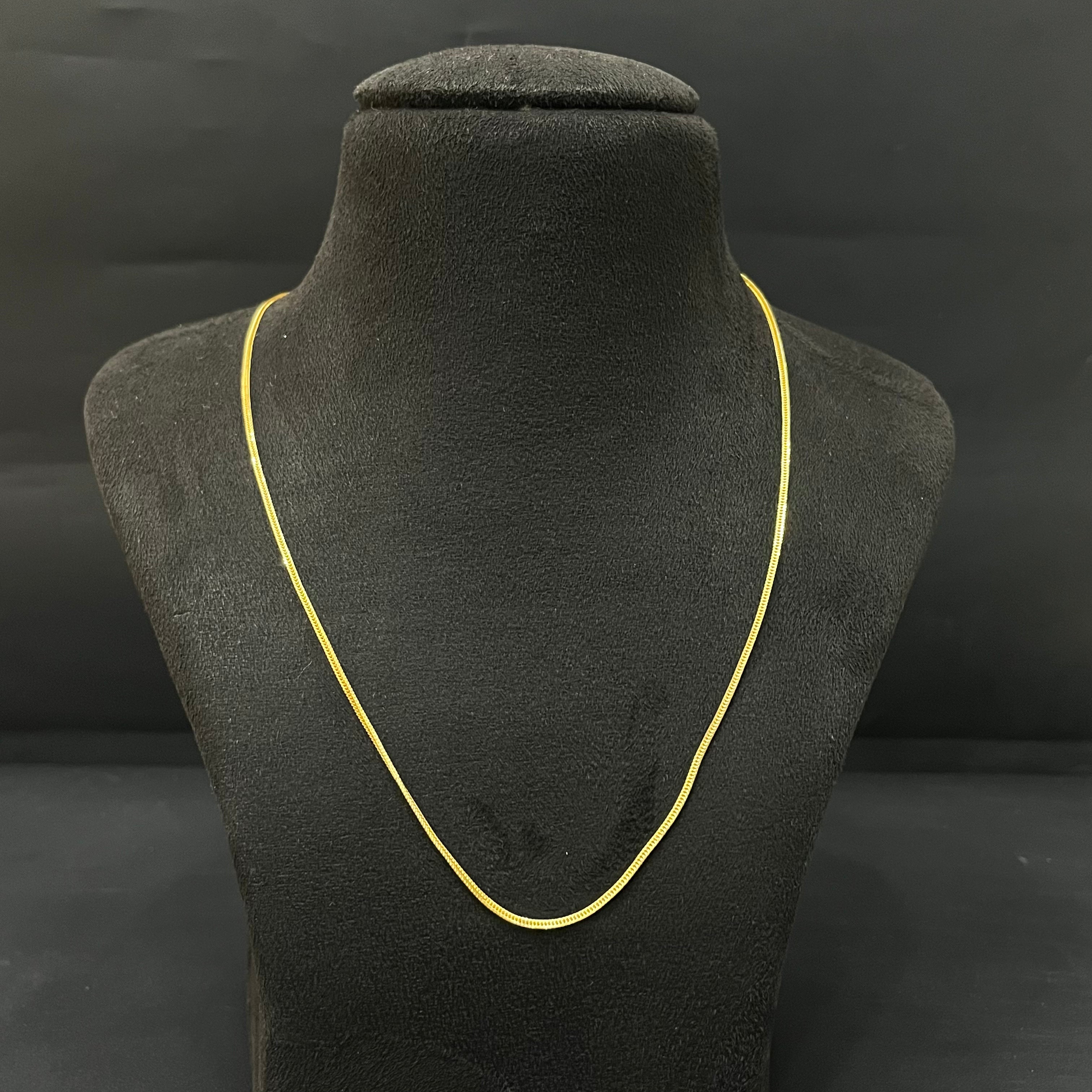 Ladies Gold Flat Chain