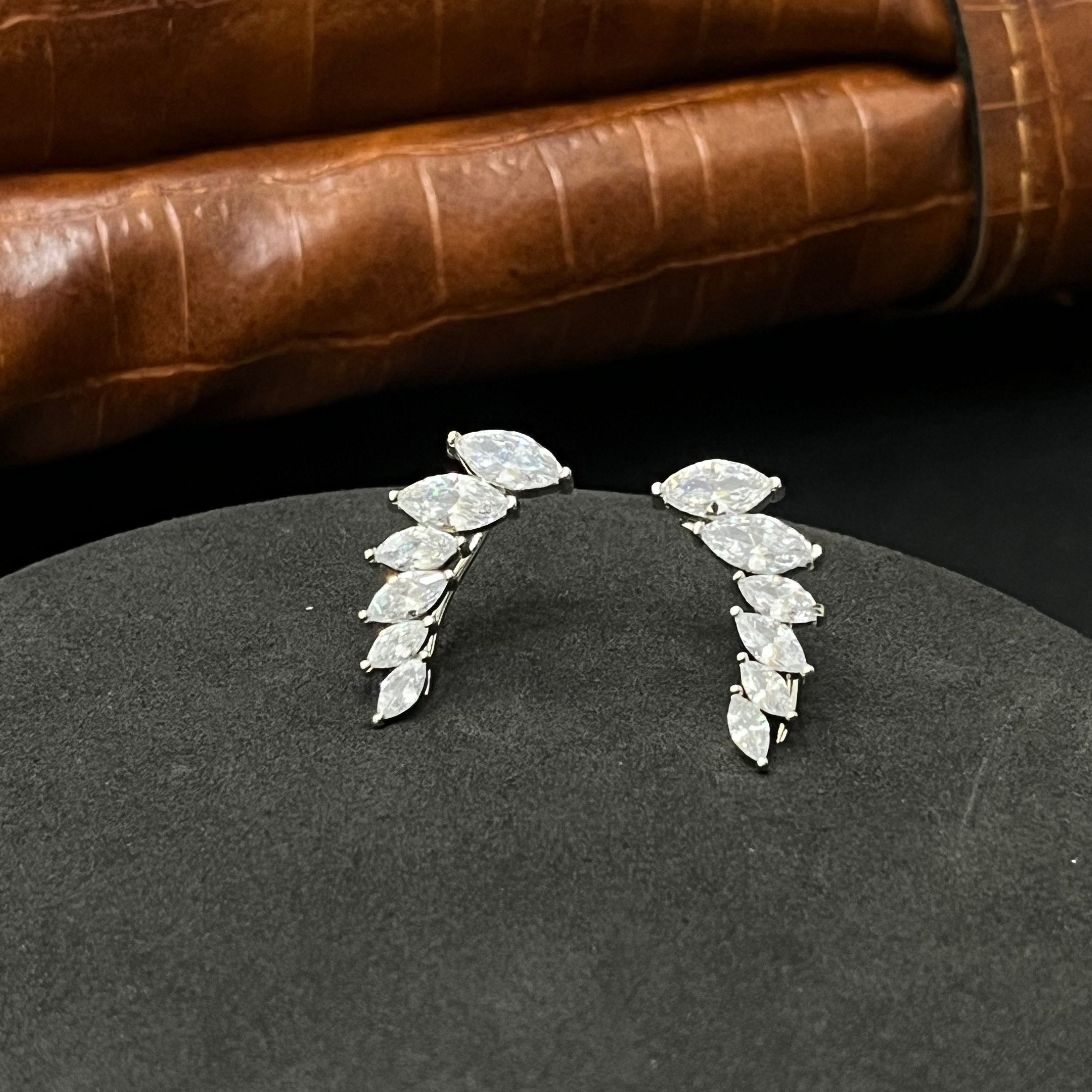 Silver Ladies EarCuffs Tending C Cut Gold Finished