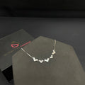 Silver Ladies Bracelet Heart Charms Links Line 925