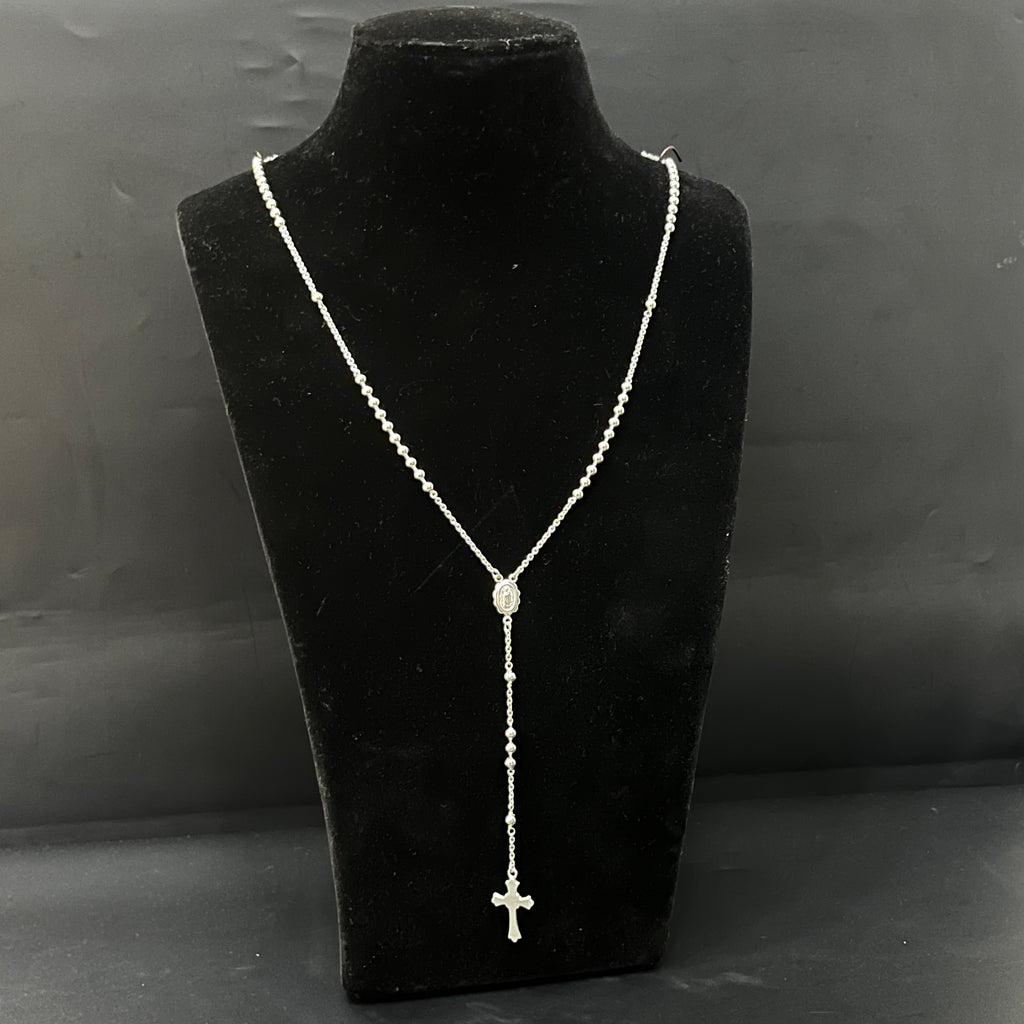 Silver Jesus Jabba Malai Bold M02 925