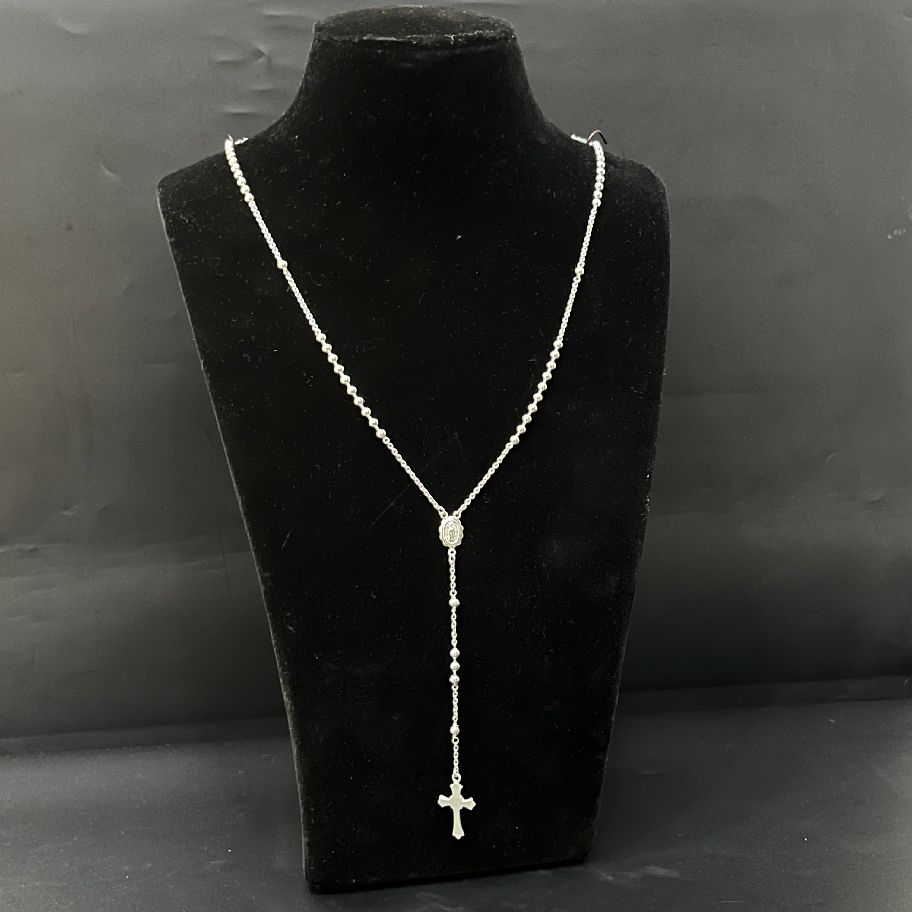 Silver Jesus Jabba Malai Bold M02 925