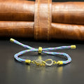 Silver Rakhi Band Knot Infinity BHAI Gold Polish 925