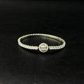 Ladies Wrist Band White Stone Circle AD