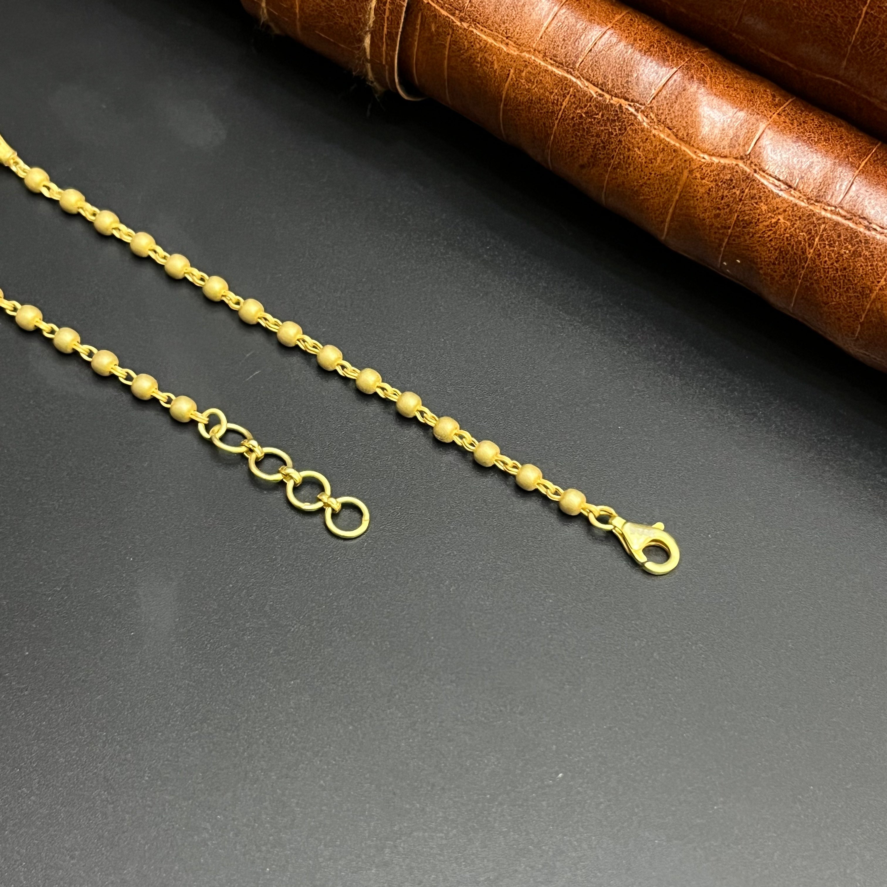 Silver Ladies Chain Kundan Bleads Mala Gold Finish M02 925