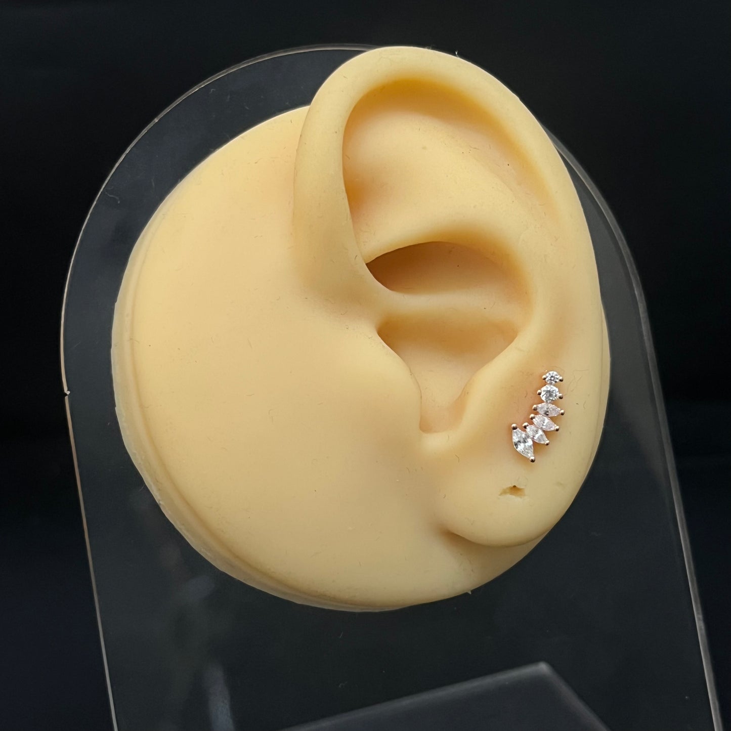 Silver Second Studs Nayanthra Model Z Rosegold