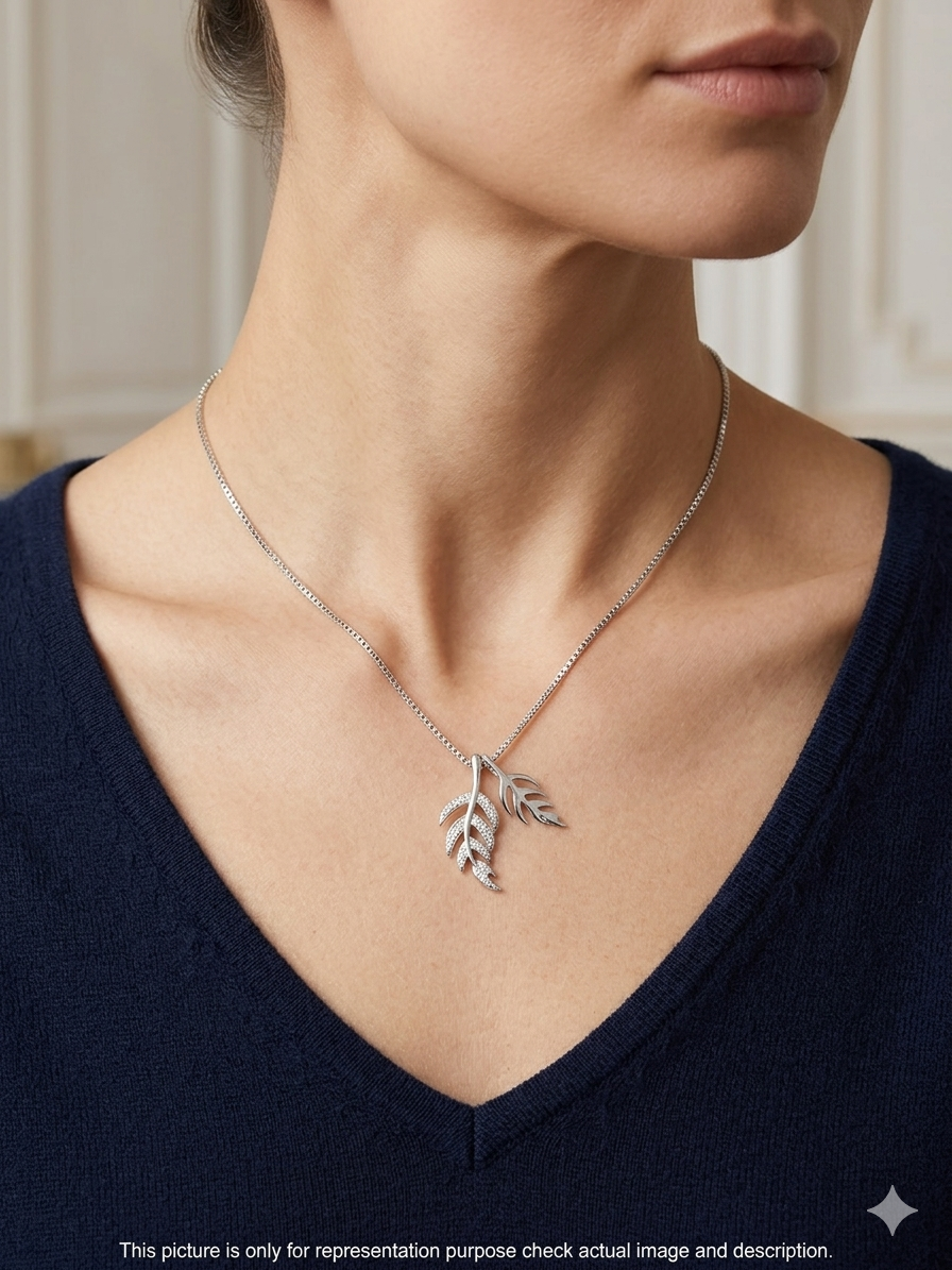 Ladies Pendant Chain_leaf