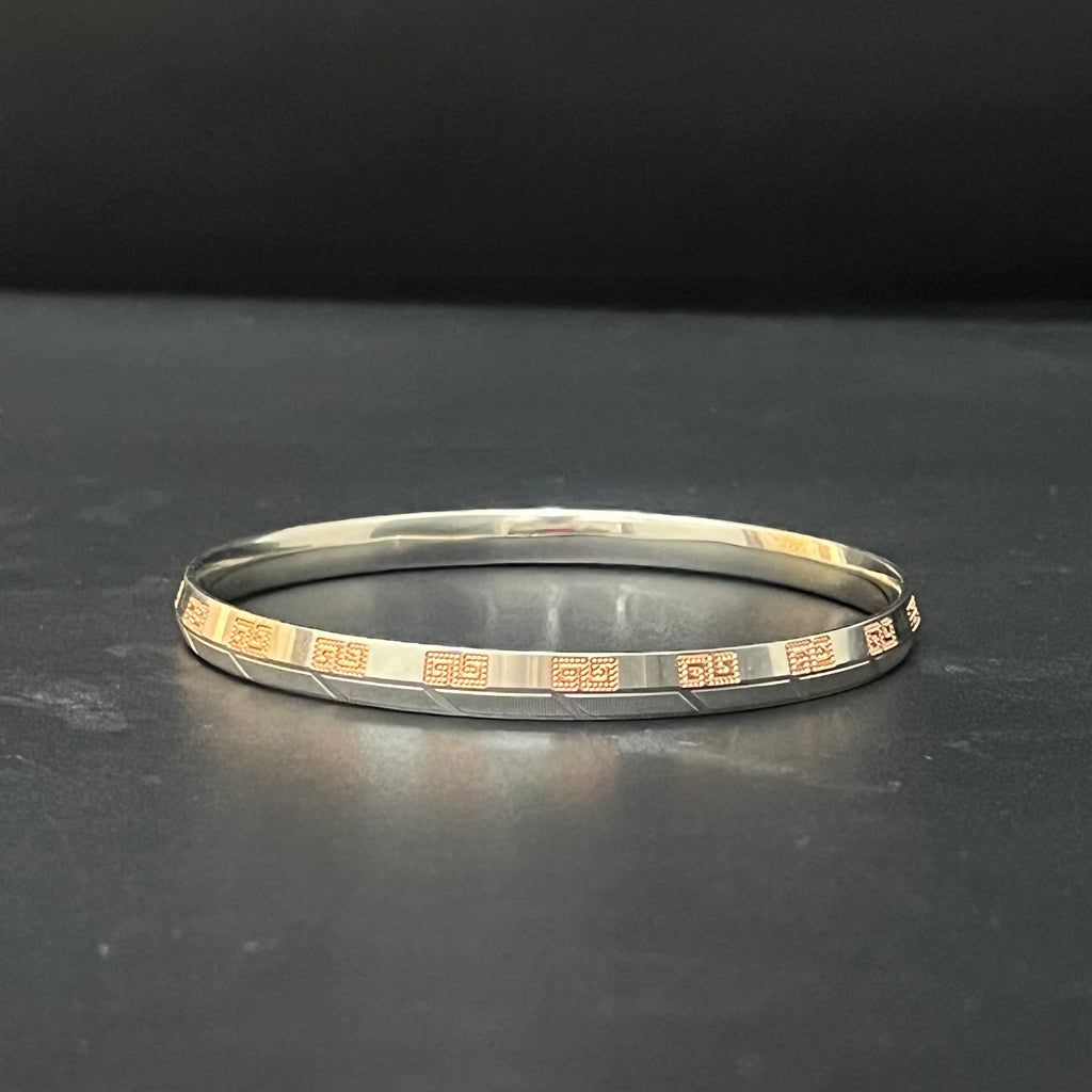 Silver Mens Kada Rosegold Finished Imported 925 R01