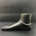 Silver Ladies Anklet Cz Droplets
