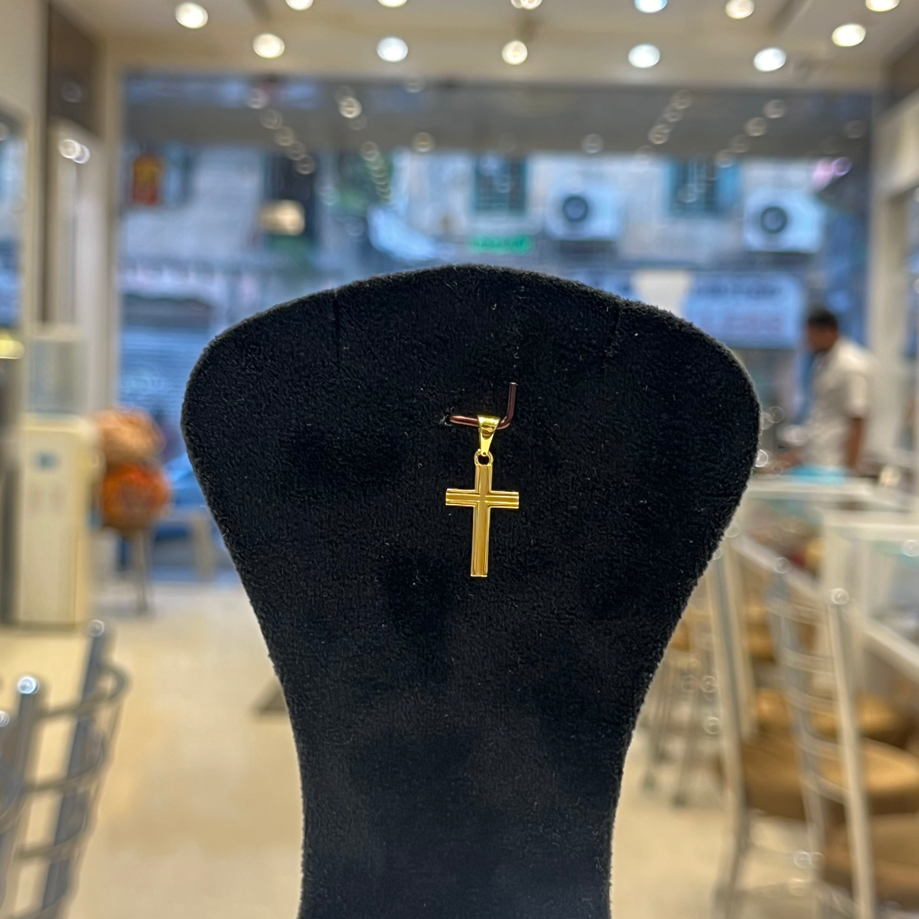 Gold Pendant Jesus Cross 22K 916