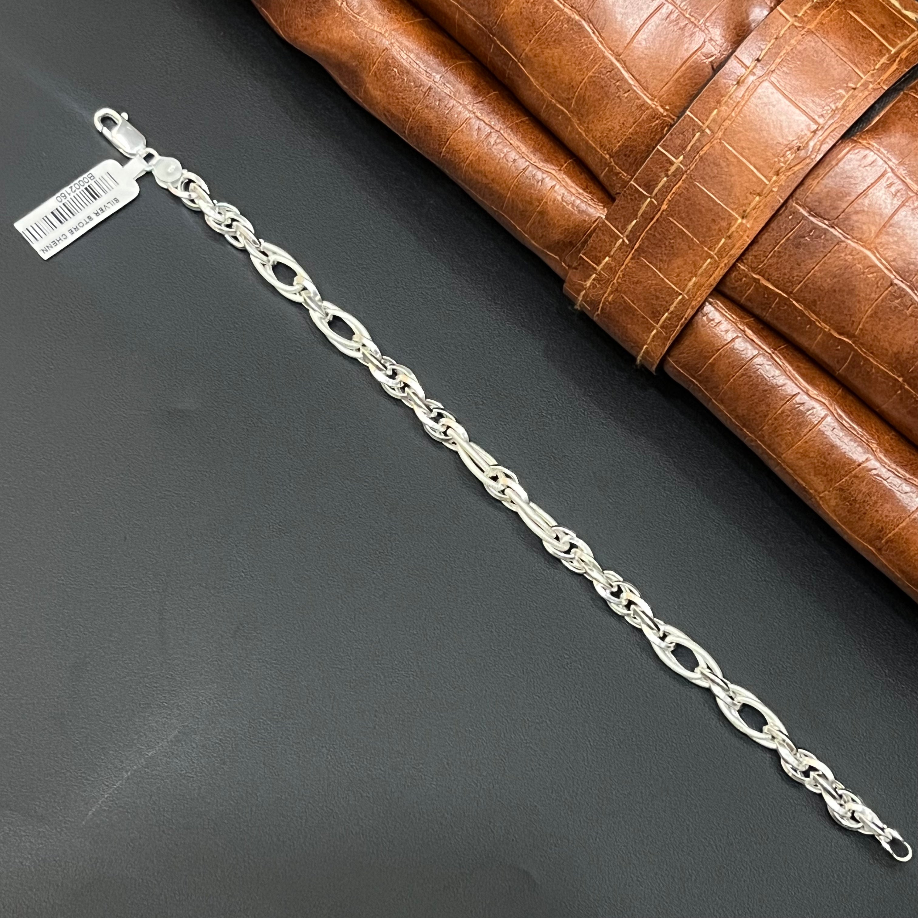 Silver Mens Bracelet Indo Italy MS01 925