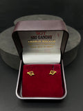 Gold Heart & Arrow Studs 18K