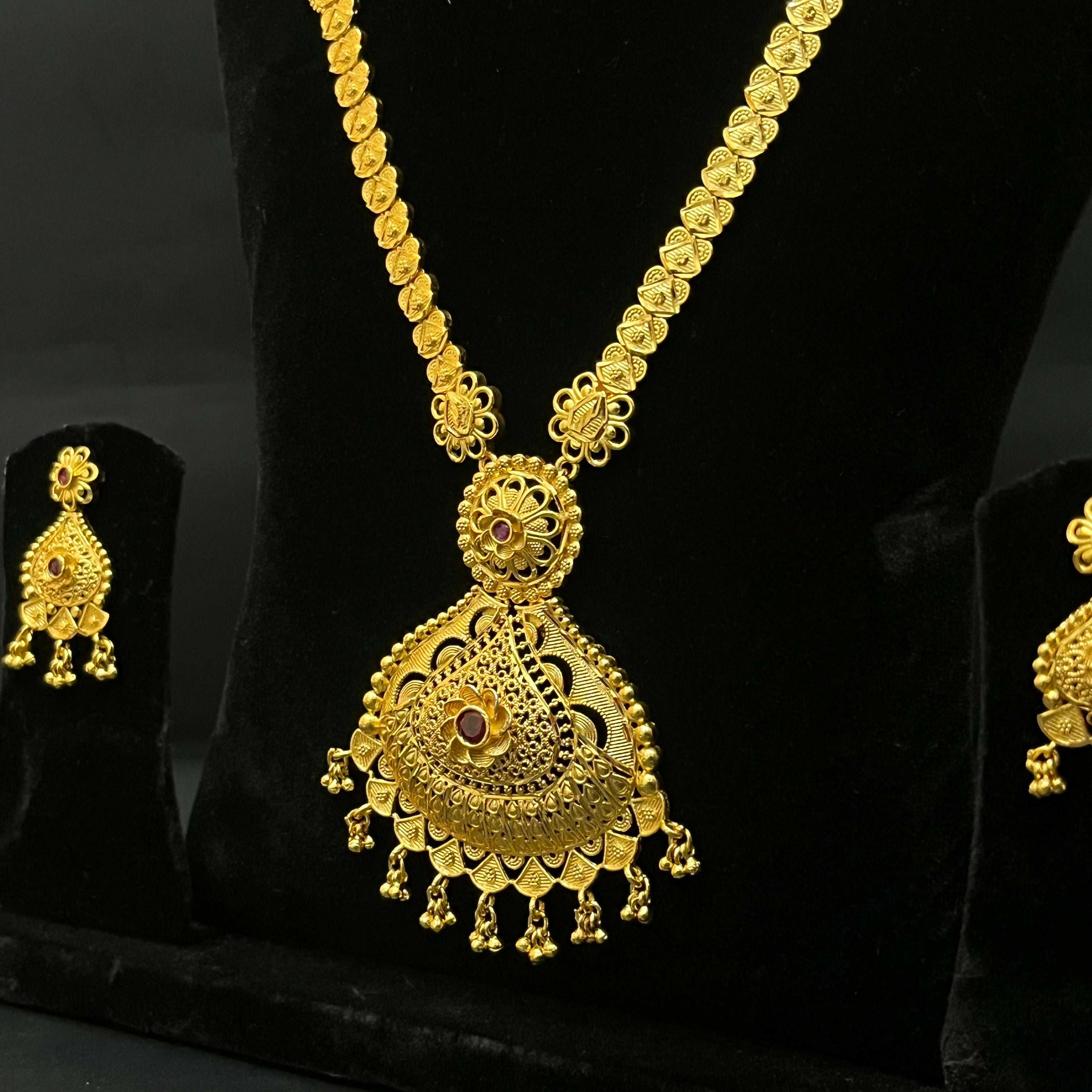 Silver Gold Finished Haram Set Imported 925