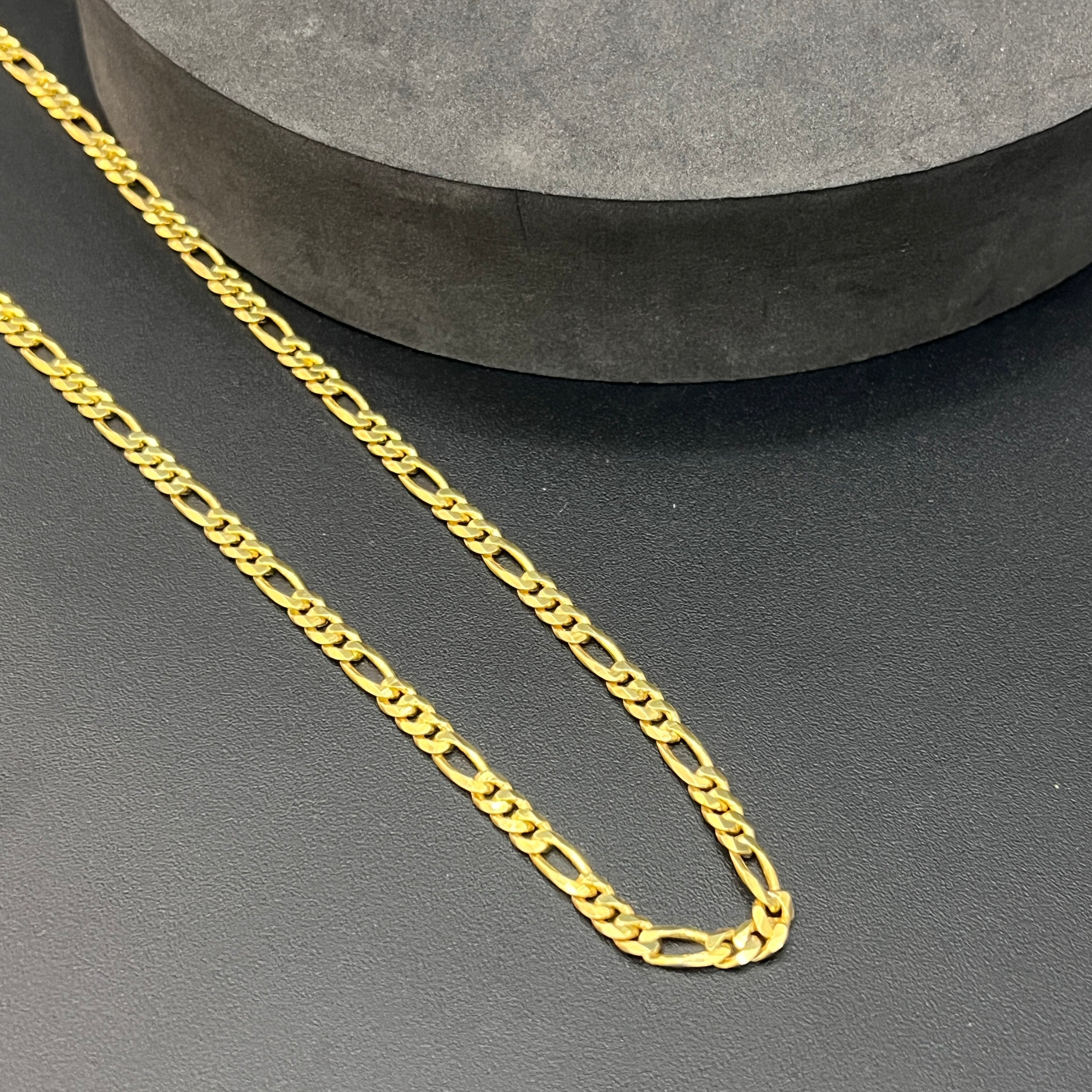 Men's Silver Chain Sachin _Gold Finish