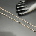 Silver Ladies Anklet Leaf & Crystal Elegance Rose Gold 925