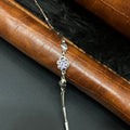 Silver Ladies Bracelet White Stone