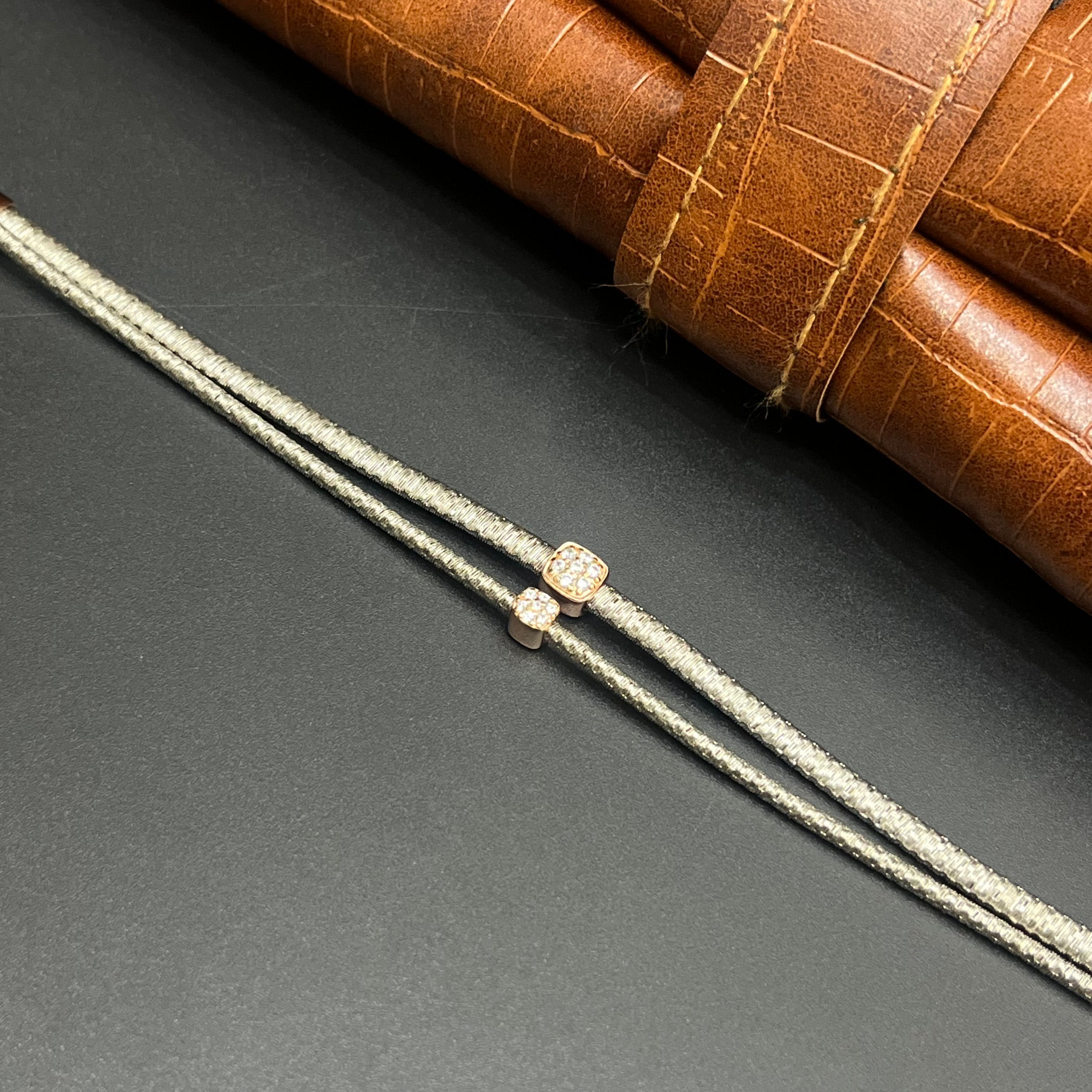 Silver Ladies Bracelet Italian Stones M02 925 2
